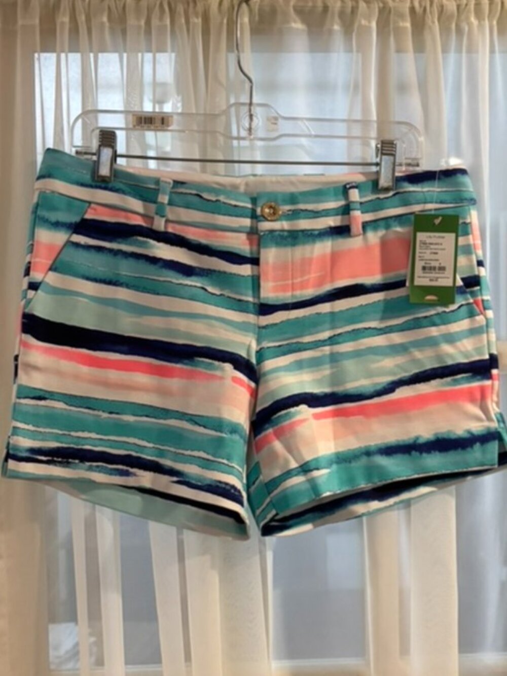 Lilly Pulitzer Callahan Ponte Short Learn The Ropes Stripe Size 8